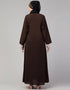 Modern Flare daily wear basic Casual Abaya In the Shade of Chocolate brown